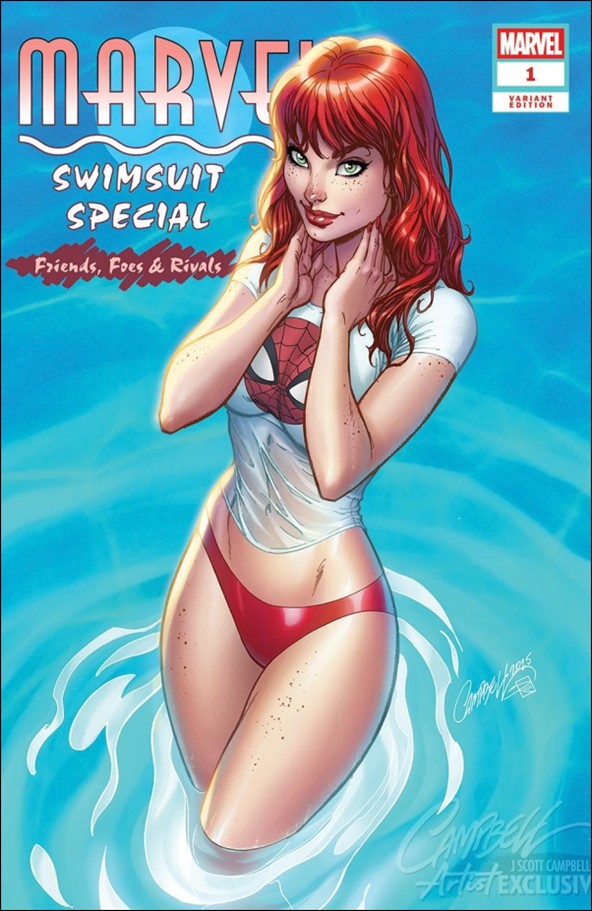 Marvel Swimsuit Special: Friends, Foes & Rivals issue 1-R Webstore Exclusive J. Scott Campbell Cover
