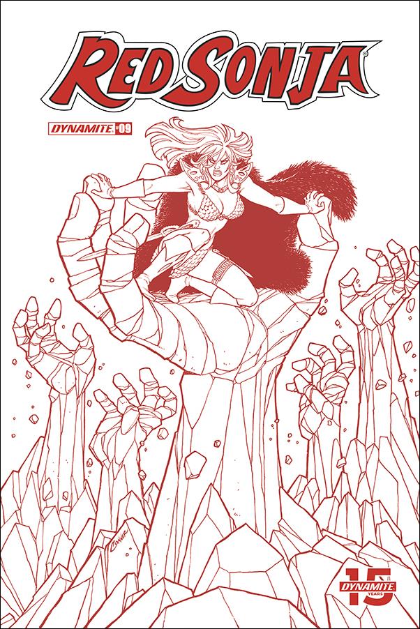 Red Sonja (2019) issue 9-K Amanda Conner 1:21 Red Line Art Cover