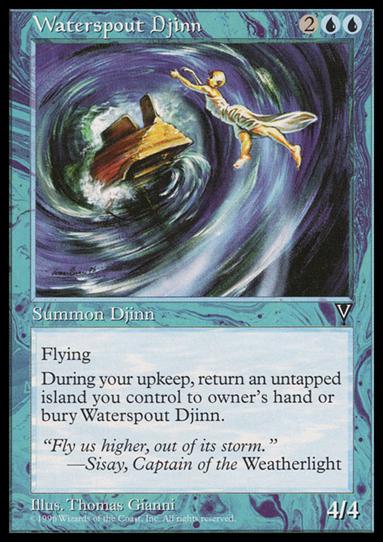 Magic the Gathering: Visions (Base Set) card 50 Waterspout Djinn