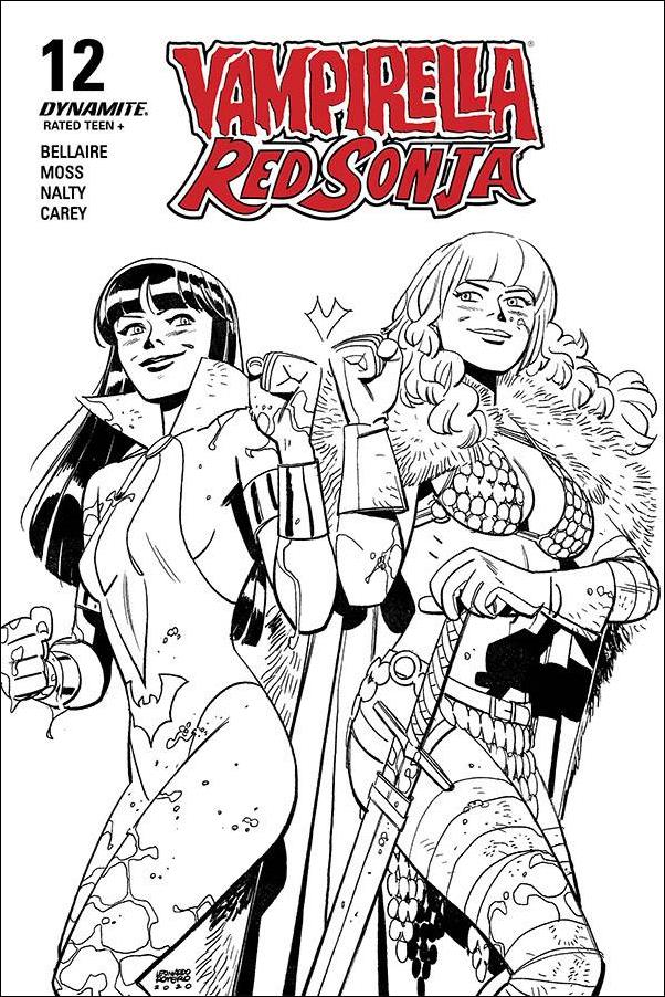 Vampirella / Red Sonja issue 12-Q Leonardo Romero 1:40 Black & White Cover