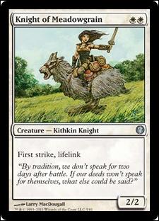 Magic the Gathering: Duel Decks: Knights vs. Dragons (Base Set) card 5 Knight of the Meadowgrain