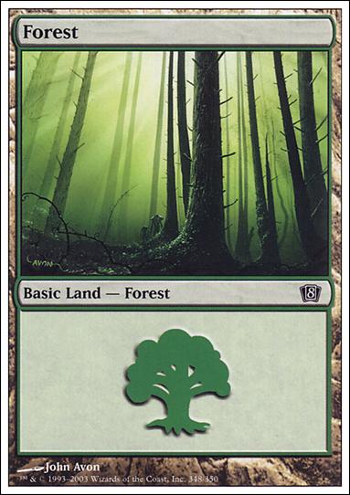 Magic the Gathering: 8th Edition (Base Set) card 348 Forest