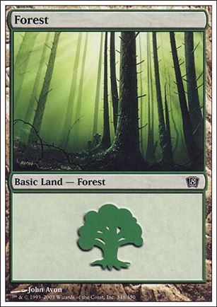 Magic the Gathering: 8th Edition (Base Set) card 348 Forest