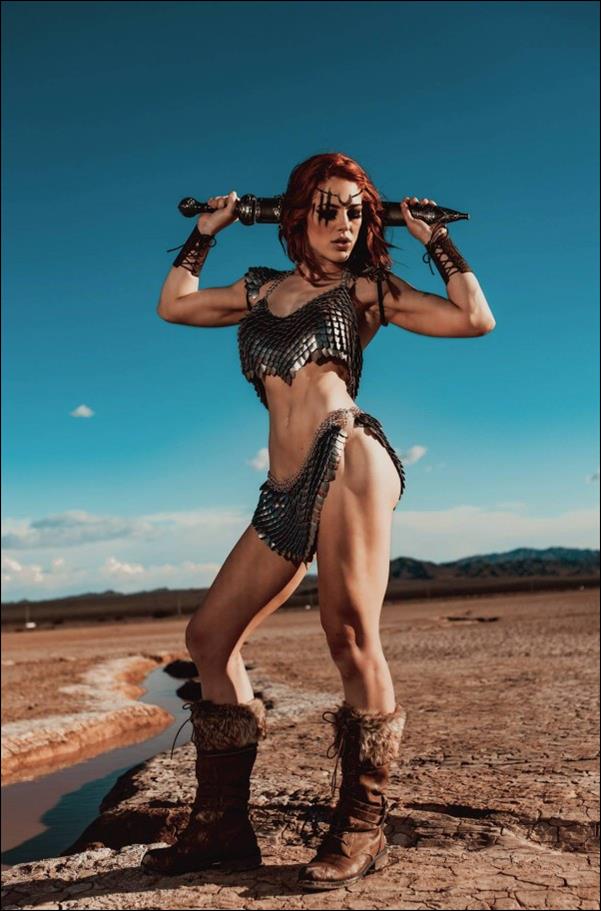 Red Sonja (2023) issue 17-G Cosplay Photo Virgin 1:10 Cardstock Cover