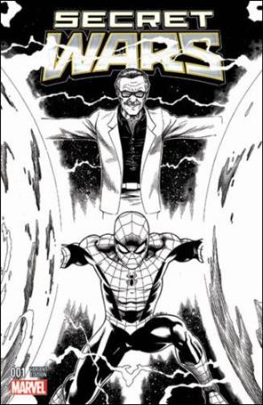 Secret Wars issue 1-SK Ed McGuinness Black and White Cover