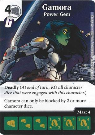 Marvel Dice Masters Avengers Infinity Campaign Box  card 22 Gamora: Power Gem 
