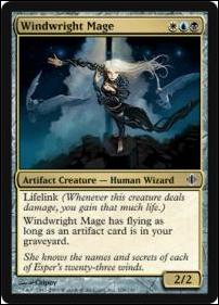 Magic the Gathering: Shards of Alara (Base Set) card 208 Windwright Mage