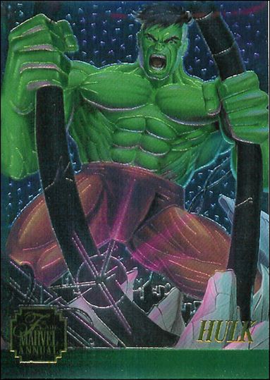 Marvel Annual Flair '95 (Chromium Subset) card 5 Hulk