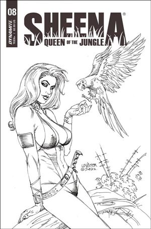 Sheena: Queen of the Jungle (2021) issue 8-H Joseph Michael Linsner 1:10 Black & White Cover