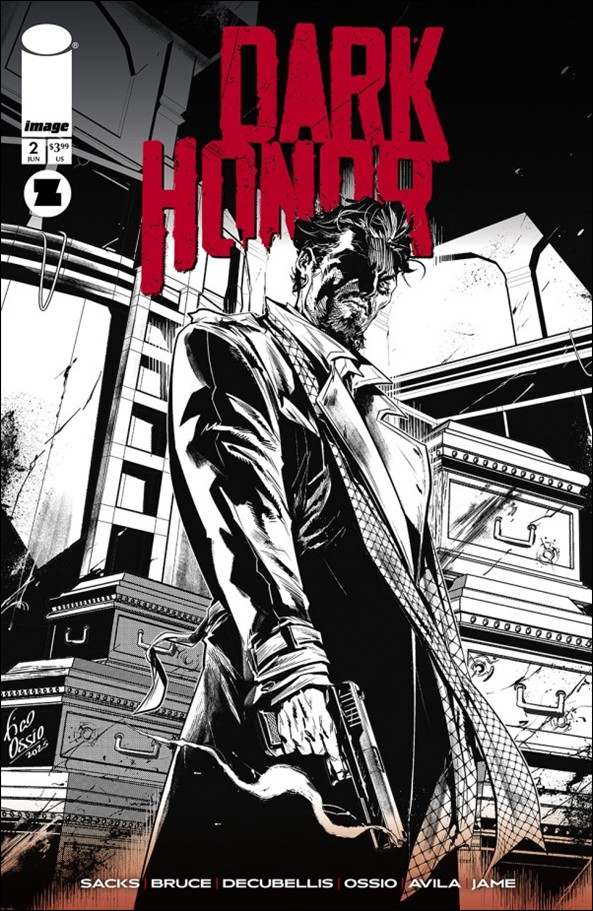 Dark Honor issue 2-B Fico Ossio B&W 1:10 Cover