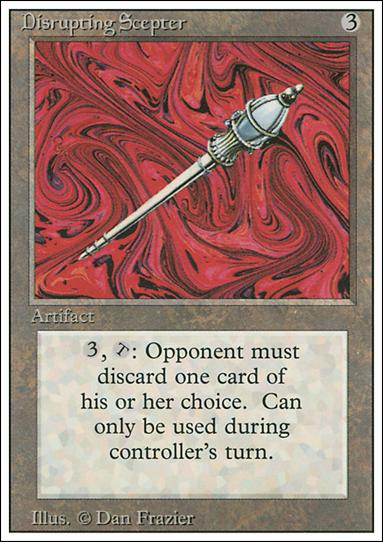 Magic the Gathering: Revised (Base Set) card 245 Disrupting Scepter