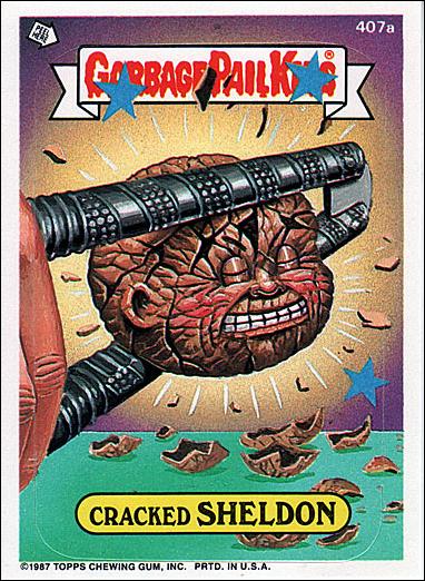 Garbage Pail Kids: Series 10 (Base Set) card 407a Cracked Sheldon