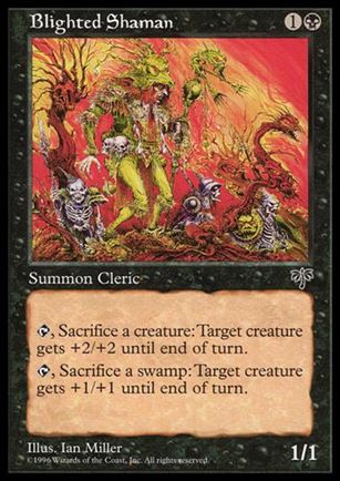 Magic the Gathering: Mirage (Base Set) card 107 Blighted Shaman