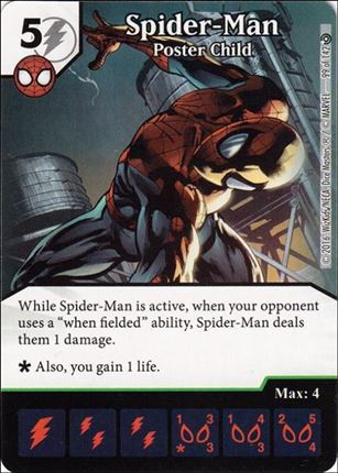 Marvel Dice Masters Civil War card 99 Spider-Man: Poster Child