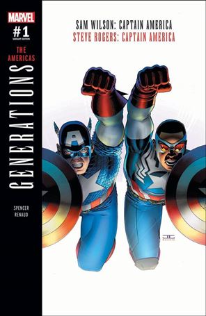 Generations: Sam Wilson Captain America & Steve Rogers Captain America issue 1-B John Cassaday Cover