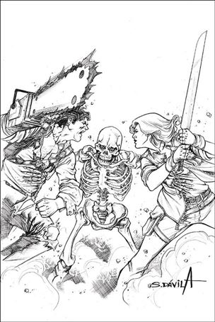 Death to the Army of Darkness issue 4-F Sergio Davila 1:11 Black & White Virgin Cover