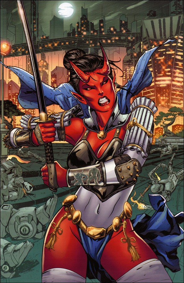 Demon Samurai issue 2-D Virgin Rafael Lanhellas Cover