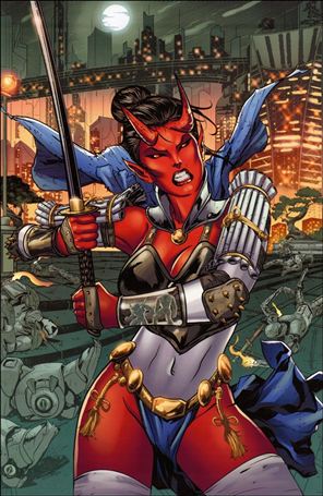 Demon Samurai issue 2-D Virgin Rafael Lanhellas Cover