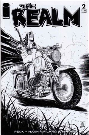 Realm (2017) issue 2-C Jeremy Haun Walking Dead Homage B&W Cover