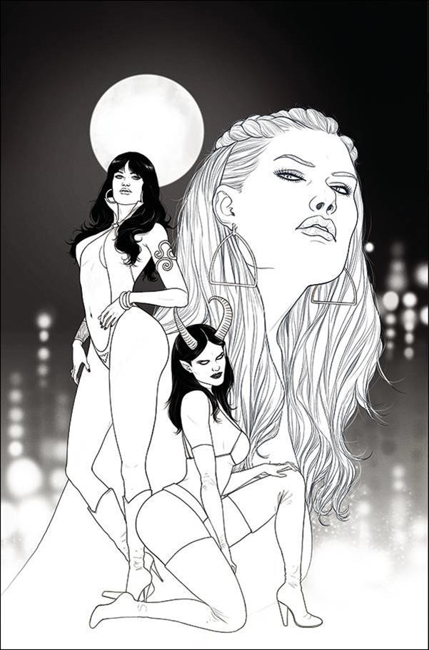 Vampirella vs Purgatori issue 2-P Madibek Musabekov 1:40 Black & White Virgin Cover