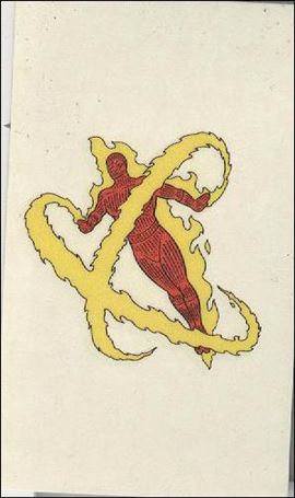 Marvel Vision (Tattoo Subset) card nn 4 Human Torch