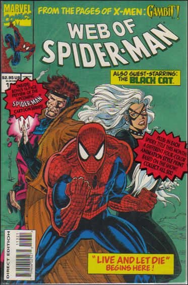 Web of Spider-Man (1985) issue 113 Polybagged Green Foil Cover