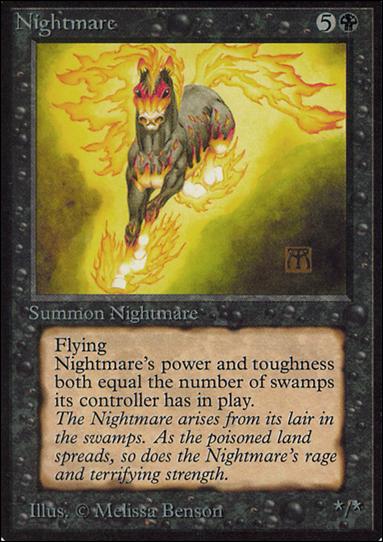 Magic the Gathering: Limited Edition Alpha (Base Set) card 118 Nightmare