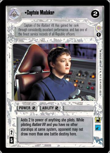 Star Wars: Coruscant Limited (Base Set) card 108 Captain Madakor
