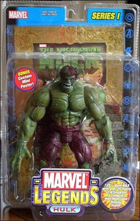 Marvel Legends (Series 1) figure 2-/ Hulk (Hinged Hands w/ Gold Foil Poster)
