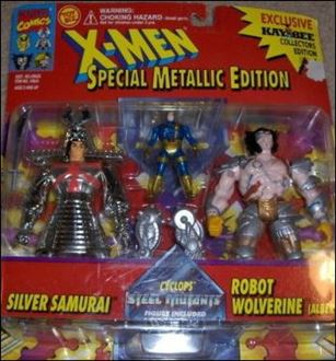 X-Men (Special Metallic Edition) 3-Packs figure 1 Silver Samurai and Robot Wolverine (Albert) 