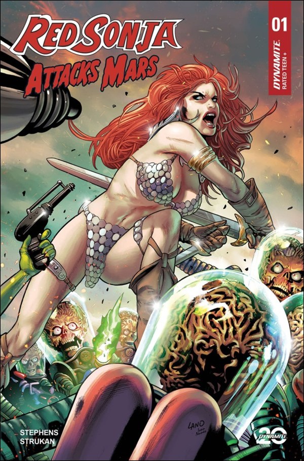 Red Sonja Attacks Mars issue 1-CC Greg Land Cardstock Cover (Unbagged)