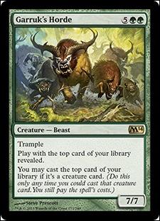 Magic the Gathering: 2014 Core Set (Base Set) card 173 Garruk's Horde