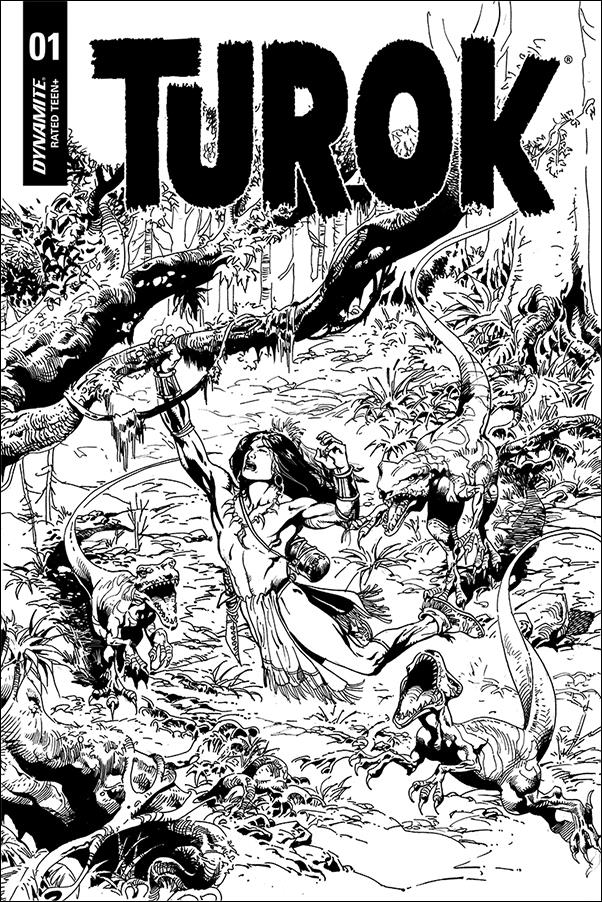 Turok (2019) issue 1-H Roberto Castro 1:30 Black & White Cover