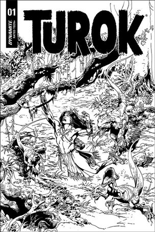Turok (2019) issue 1-H Roberto Castro 1:30 Black & White Cover