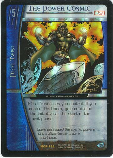 Marvel Origins: VS System (Foil Parallel Base Set) card MOR-136-B The Power Cosmic