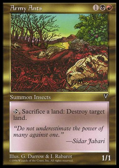 Magic the Gathering: Visions (Base Set) card 126 Army Ants