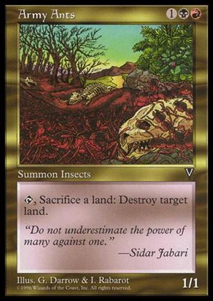 Magic the Gathering: Visions (Base Set) card 126 Army Ants