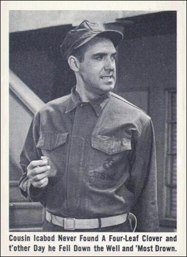 Gomer Pyle (Base Set) card 36 Cousin Icabod Never Found A Four-Leaf Clover