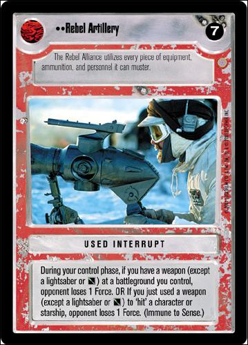 Star Wars: Coruscant Limited (Base Set) card 156 Rebel Artillery