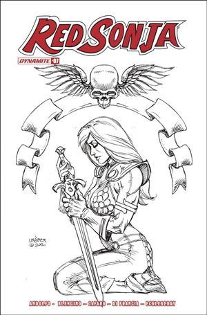 Red Sonja (2021) issue 7-O Joseph Michael Linsner 1:25 Black & White Cover