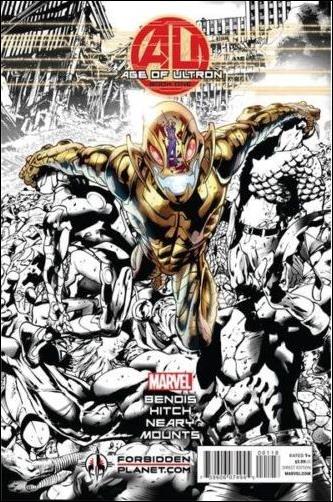 Age of Ultron issue 1-K Bryan Hitch Forbidden Planet Cover
