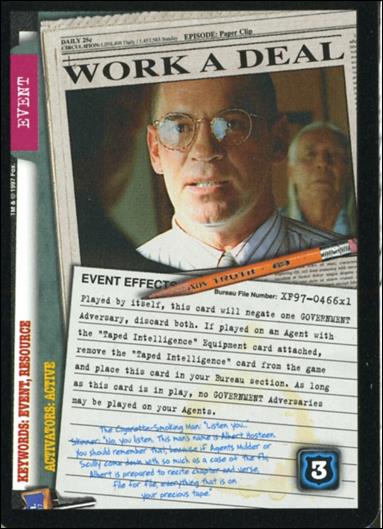 X-Files: 101361 (Base Set) card XF97-0466x1 Work a Deal