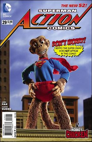 Action Comics (2011) issue 29-B RC Stoodios 1:25 Robot Chicken Cover