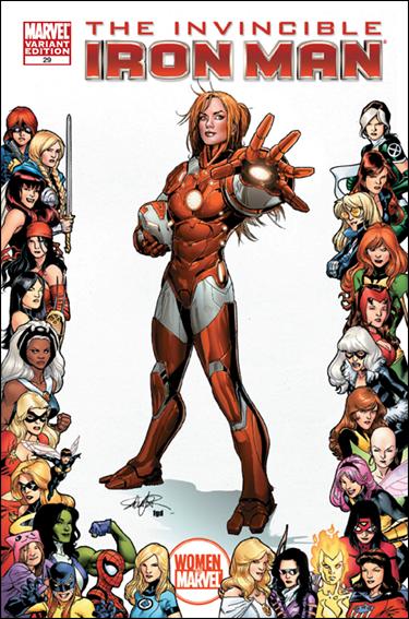 Invincible Iron Man (2008) issue 29-B 1:15 "Women of Marvel" Cover