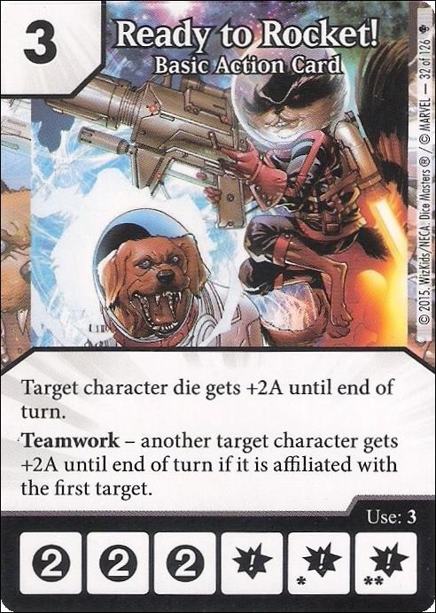 Marvel Dice Masters Age of Ultron  card 32 Ready to Rocket!: Basic Action Card