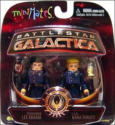 Battlestar Galactica Minimates figure 7 Commander Lee Adama and C.A.G. Kara Thrace 