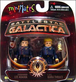 Battlestar Galactica Minimates figure 7 Commander Lee Adama and C.A.G. Kara Thrace 