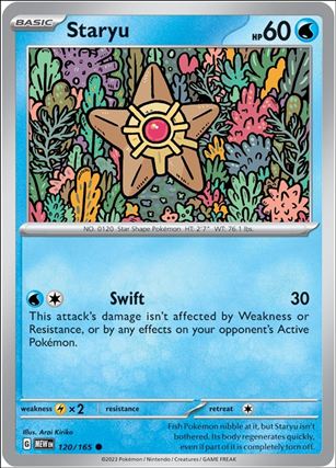 Pokemon: Scarlet & Violet - 151 (Base Set) card 120/165 Staryu
