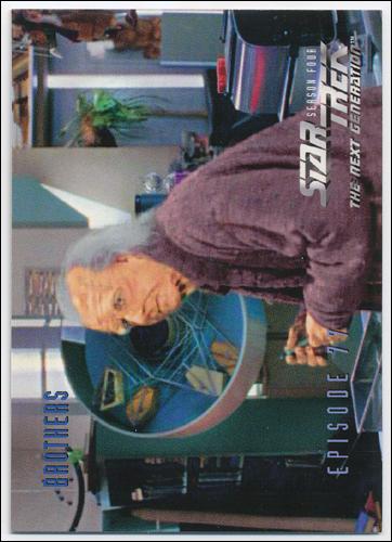 Star Trek: The Next Generation - The Episode Collection Season Four (Base Set) card 328 Brothers, Episode 77A