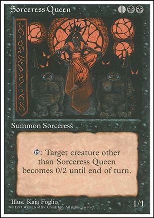 Magic the Gathering: 4th Edition (Base Set) card 162 Sorceress Queen